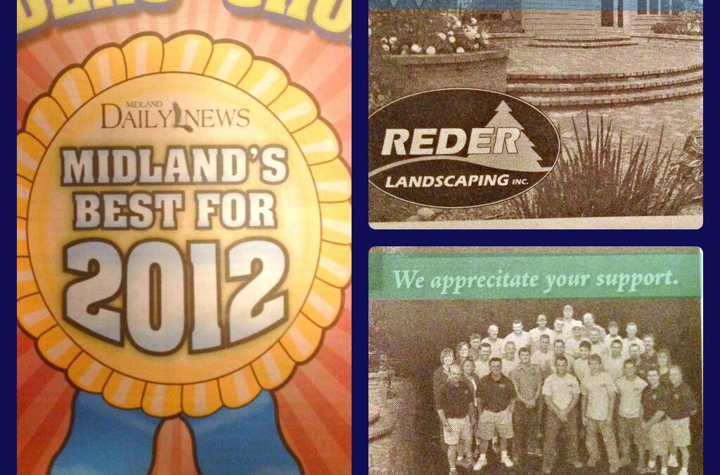 Thank You Midland!  For Voting Reder Landscaping #1
