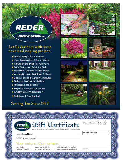Reder Landscaping Gift Certificate