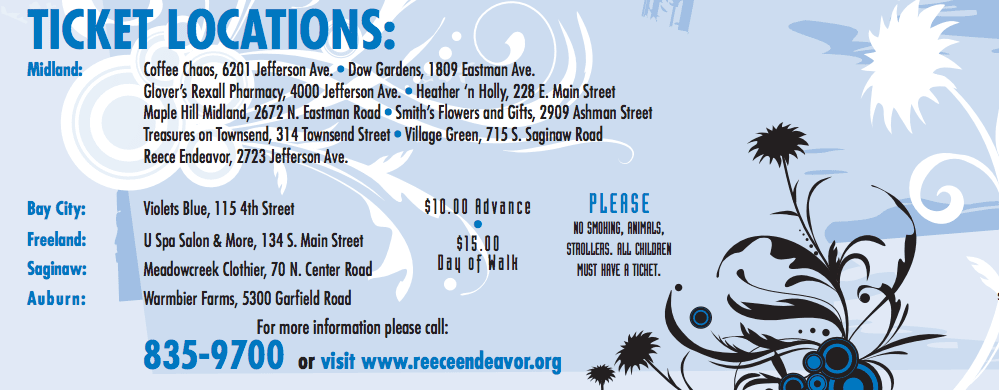 Reece Endeavor Gardenwalk 2016 tickets